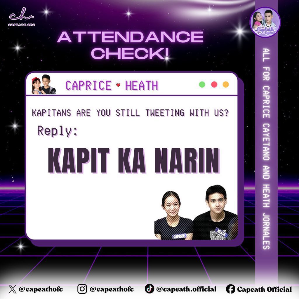 CapEathTrends's tweet image. ATTENDANCE CHECK!

If you’re still tweeting with us, make sure to drop “kapit ka na rin” fifty times with our tagline!

SUNdal SA CAPEATH