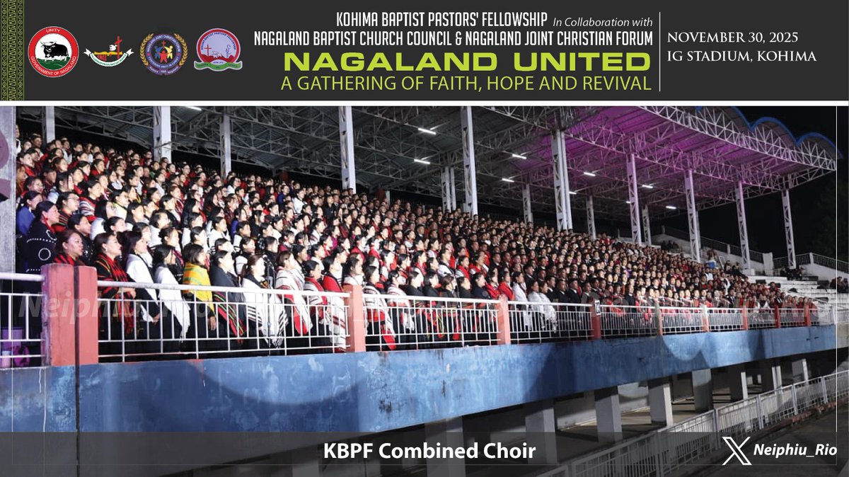 It's a privilege and a blessing to have been part of the historic "Nagaland United: A Gathering of Faith, Hope, and Revival." Today, we stand together - different tribes, denominations, and communities - yet, united in one faith, one hope, and one desire for spiritual renewal.