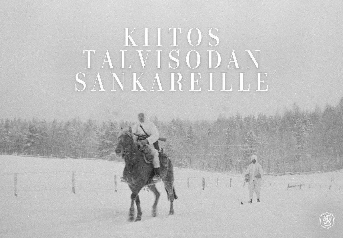 Tänään muistamme talvisodan alkamista.

Kiitämme veteraaneja ja lottia sekä koko sotasukupolvea itsenäisestä Suomesta.

Himmetä ei muistot koskaan saa. 🇫🇮