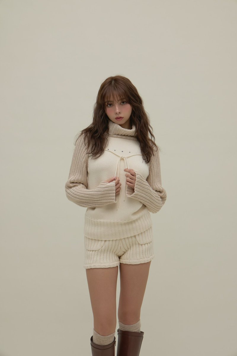 ANDMARY】Mary logo cable knit set ANDMARY Dada cable set up アンド
