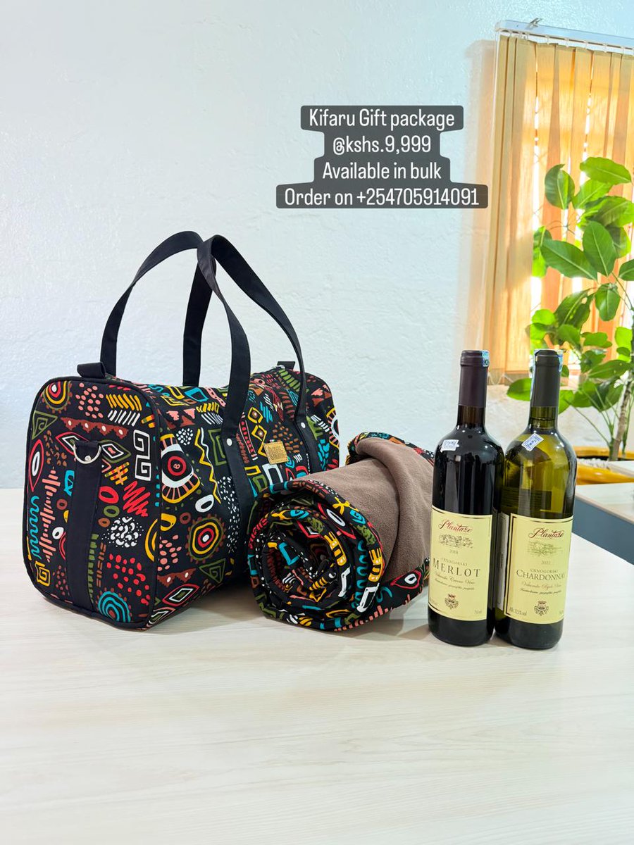 FerdyOmondi's tweet photo. December is here. Corporate gifters, gather round.

How can you make your gifts outstanding for your special client?

We have wine from Montenegro!
The Simba package includes a cotton gift bag and blanket.
Kifaru package has 2 bottles, a blanket and a duffel bag!

Beat That. https://t.co/pxBPfor3gT