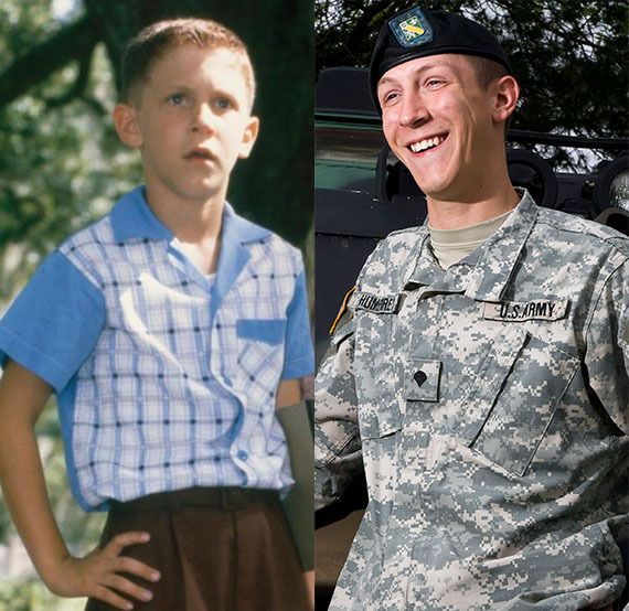 Michael Conner Humphreys, the child actor who played young Forrest Gump, enlisted in the U.S. Army in 2004 as an infantryman. 

He served with 1st Battalion, 36th Infantry Regiment. Deployed to Anbar Province, Iraq for 18 months (2006-2008). His unit suffered approximately 100