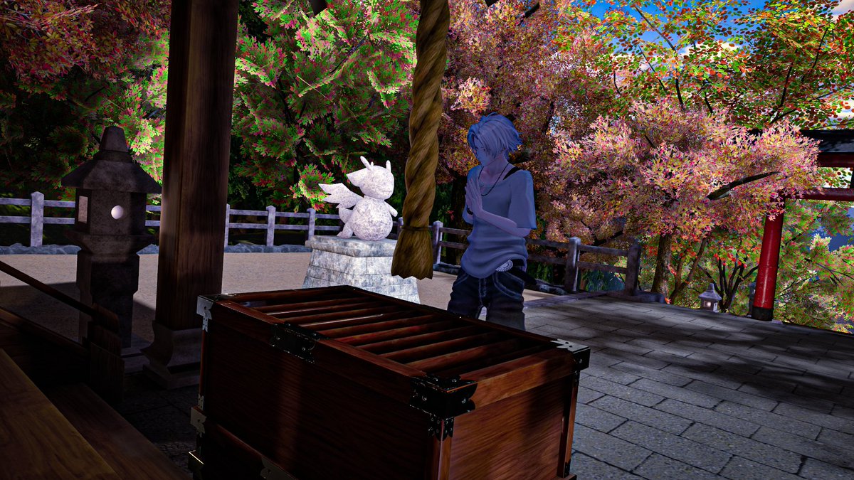 #凛仁3D #Licht3D 
秋のまるドラ神社で✨