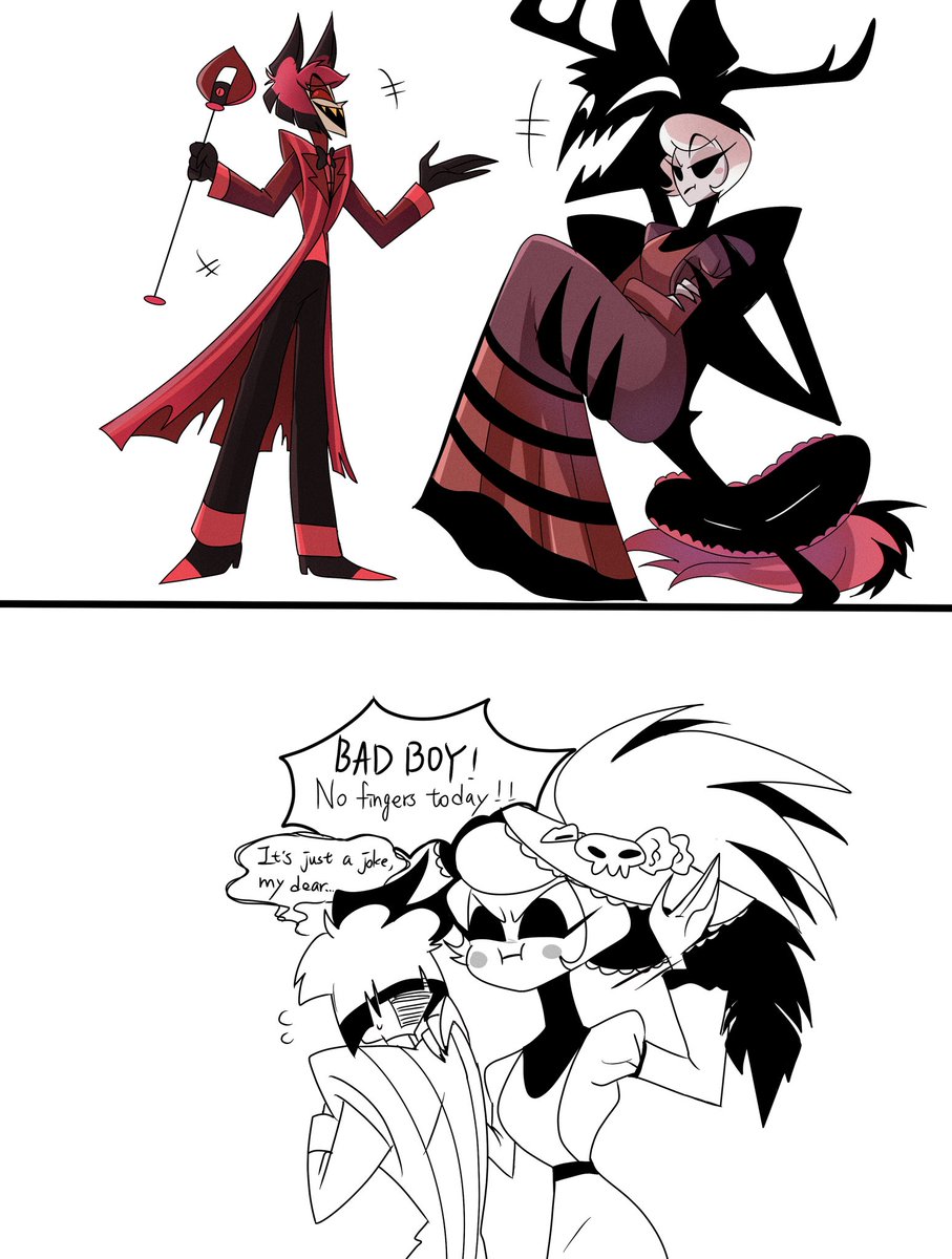 “BAD BOY!”
#HazbinHotel #HazbinHotelAlastor #HazbinHotelRosie #radiorose