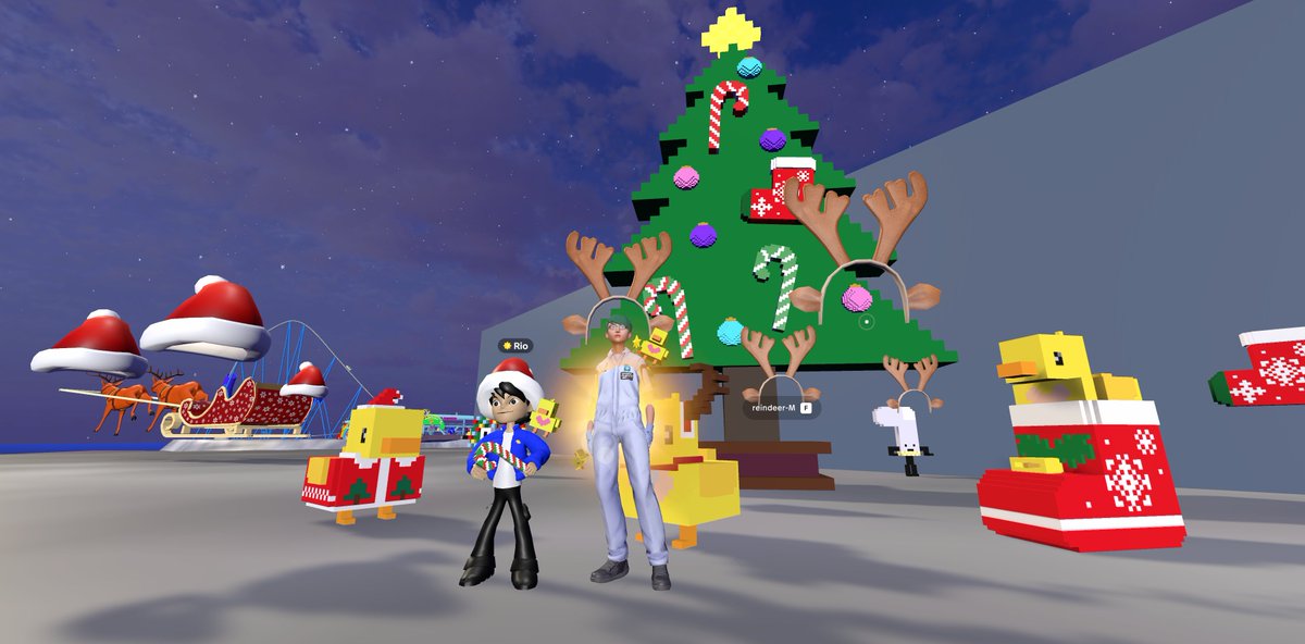 m_keiri's tweet image. ぴよーーーーーー🐥
行きたいなーと思ってた「ぴよちー新大陸」クリスマス仕様🎄行ってきました！ワクワクがいっぱい！
@Spectrum_NFTart さんナビゲートしてくださりめっちゃ楽しかったです！ありがとうございました🌟
イベント（歌合戦）も参加できますように！
spatial.io/s/piyochi-Xin-…
#Spatial