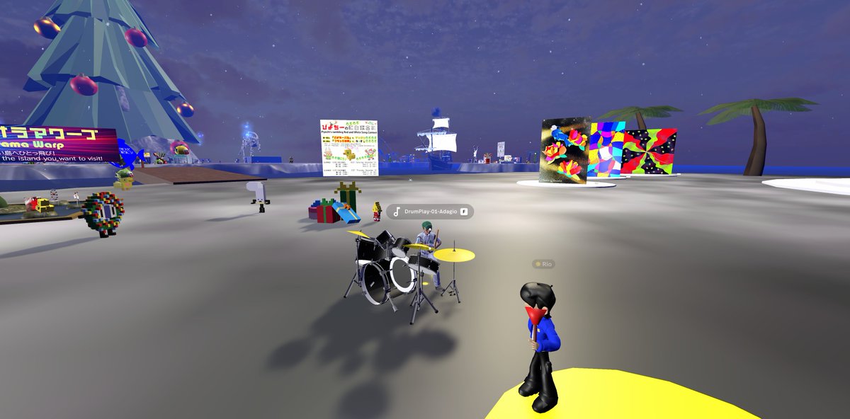 m_keiri's tweet image. ぴよーーーーーー🐥
行きたいなーと思ってた「ぴよちー新大陸」クリスマス仕様🎄行ってきました！ワクワクがいっぱい！
@Spectrum_NFTart さんナビゲートしてくださりめっちゃ楽しかったです！ありがとうございました🌟
イベント（歌合戦）も参加できますように！
spatial.io/s/piyochi-Xin-…
#Spatial