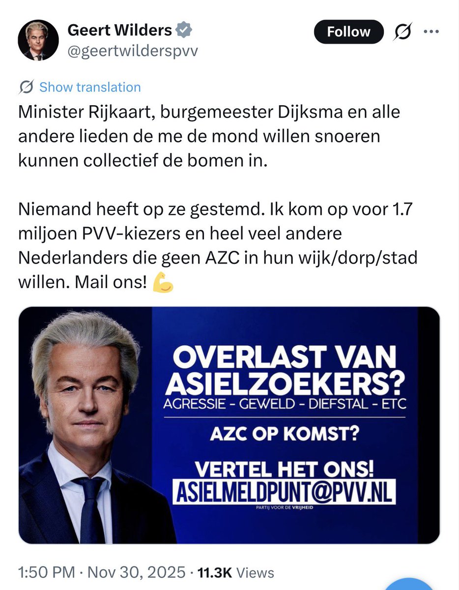 Wilders blijft de democratie ondermijnen.