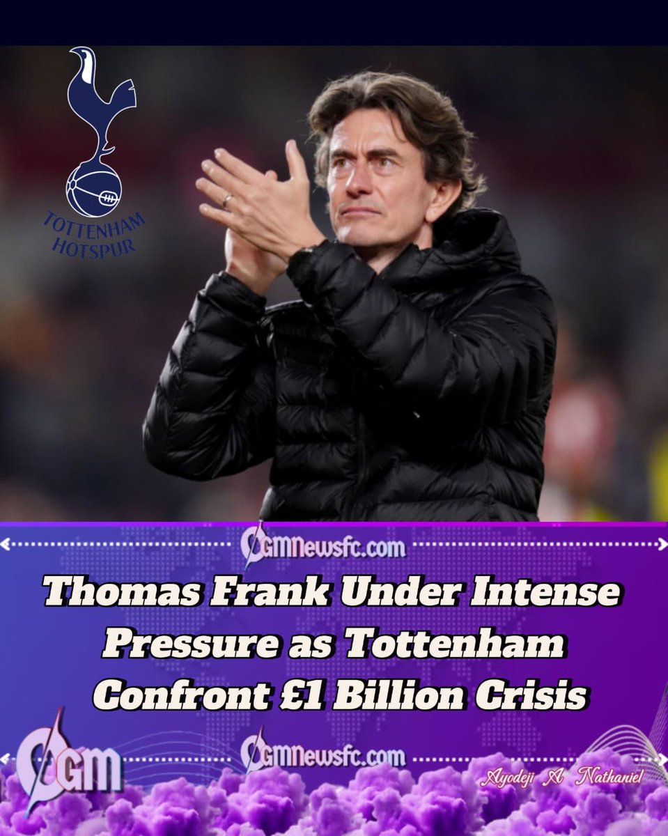 OGMNewsFC's tweet image. Thomas Frank is under huge pressure as Tottenham battle a massive £1 billion financial challenge tied to their long-term stadium commitments. Results, #FootballNews #StadiumCrisis #SpursUpdate #EPL #BreakingNews #SportsReport
Nathaniel for OGM News FC 👇🏾

ogmnewsfc.com/thomas-franks-…