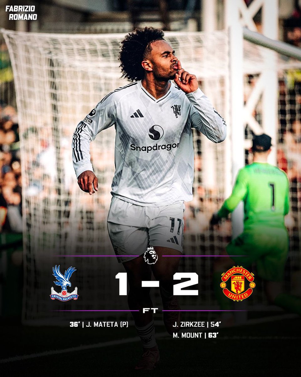 FabrizioRomano's tweet image. Man United win against Palace! 🛑📈

Who’s been your Man of the Match?