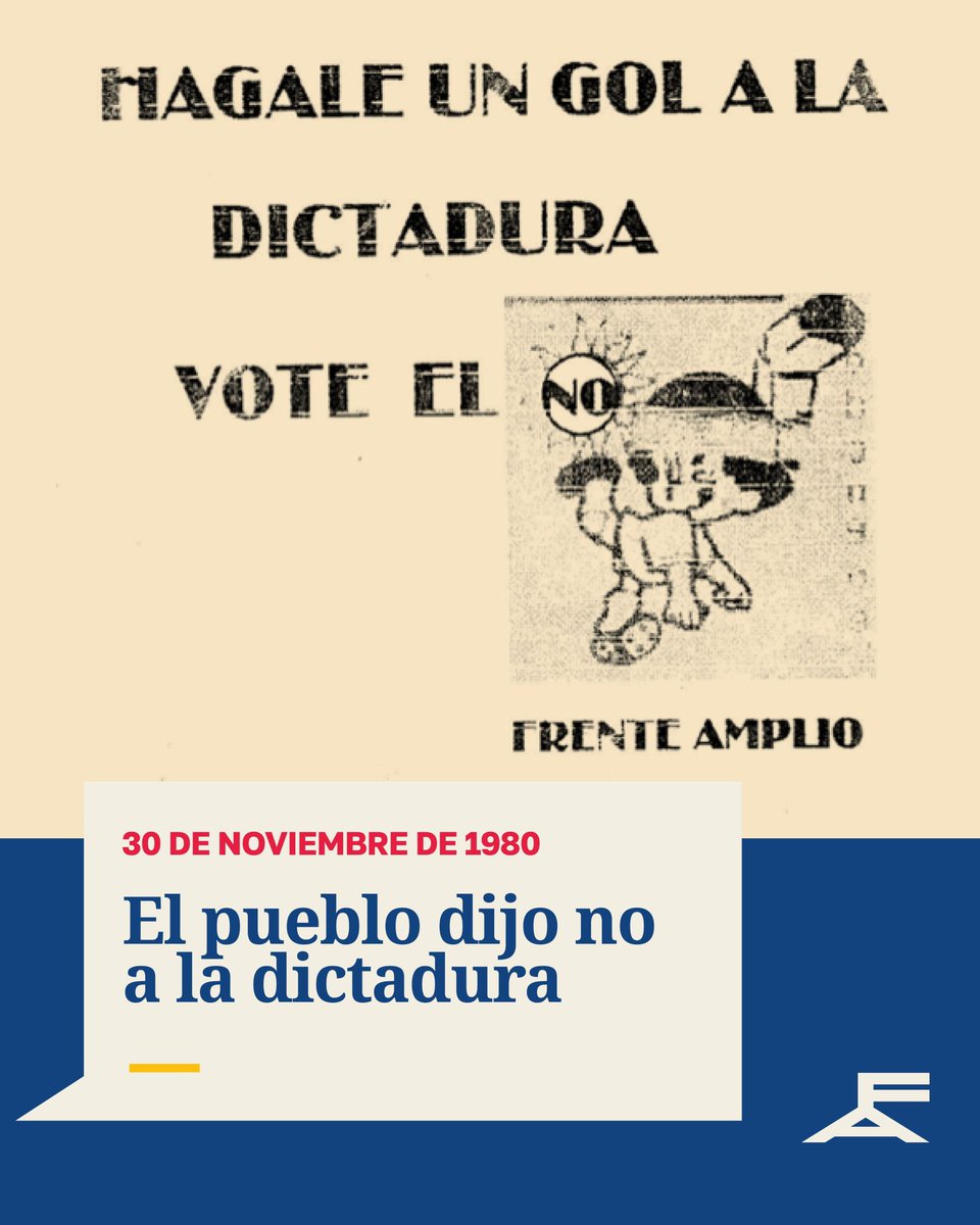 Democrático, inclusivo, solidario, justo. Ese es el Uruguay que en 1980 nuestro pueblo eligió diciendo NO más dictadura.

Nunca más terrorismo de estado.