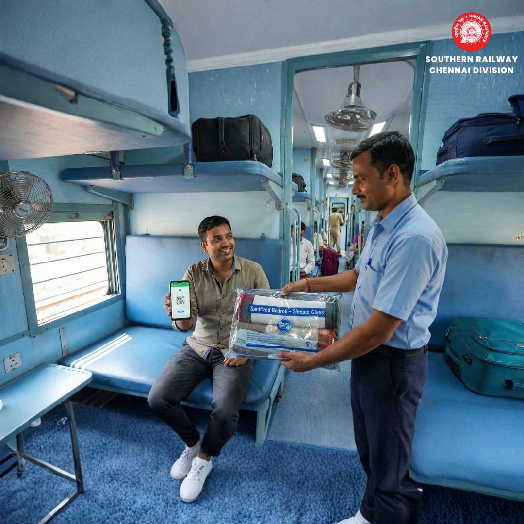 अब मिलेगा स्लीपर क्लास वालों को भी बेडरोल!

इंडियन रेलवे जनवरी 2026 से स्लीपर क्लास में बेडरोल की सुविधा शुरू करने जा रही है। भारतीय रेल यह सुविधा दक्षिण भारत की तरफ चलने वाली 10 चुनिंदा ट्रेनों से शुरू करने वाली है।

ये होंगे रेट्स:

एक बेडशीट + एक तकिया और उसका कवर  - 50 रु

एक