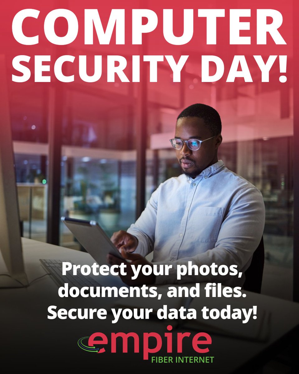 EmpireAccess's tweet image. 🤔 When was the last time you changed your passwords?

Computer Security Day is your annual reminder to fortify your digital defenses! A small effort today goes a long way in protecting your digital life!

#EmpireFIberInternet #NetworkSecurity #ComputerSecurity