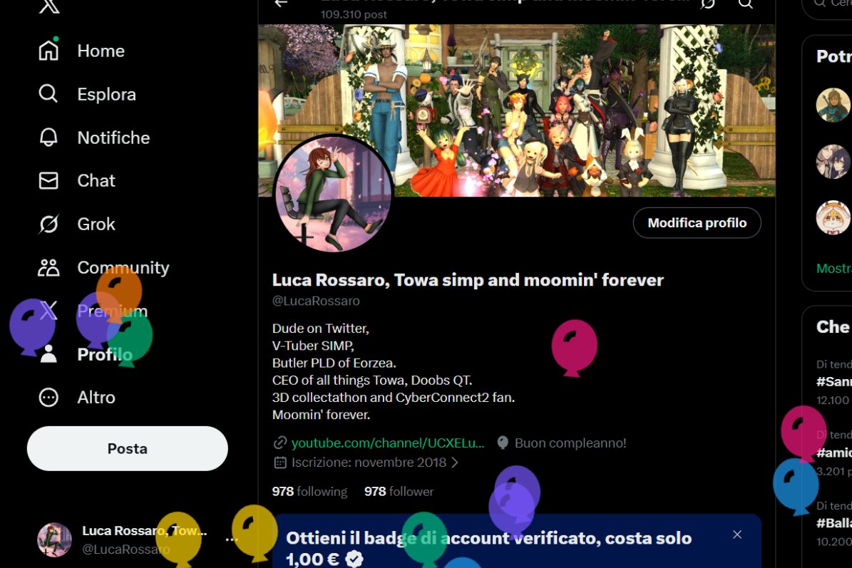 Luca Rossaro, Towa simp and moomin' forever tweet media