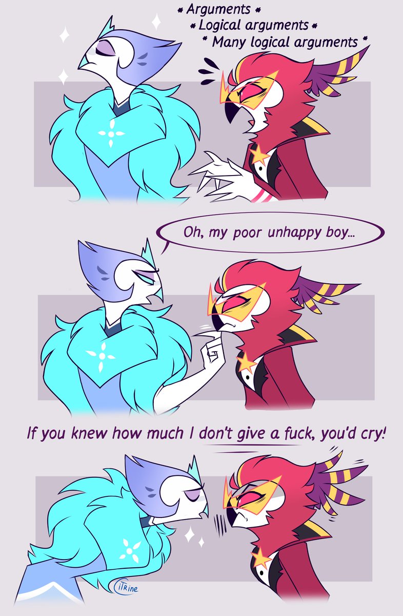 Citrine90's tweet image. Yeah yeah, let's follow Citrine's path again from "I don't like this parrot" to "I want him to knock up this peacock"😭
#Icyago #Andrealphus #Vassago