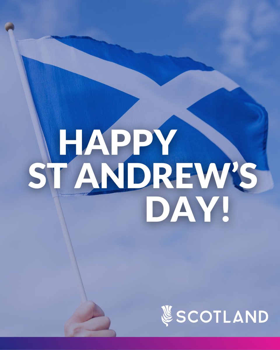 Today we invite you all to mark Scotland's National Day with us. 🏴󠁧󠁢󠁳󠁣󠁴󠁿 

It's a chance to celebrating Scotland's community spirit and values of kindness and inclusivity, at home and around the world. 

Happy St Andrew's Day!