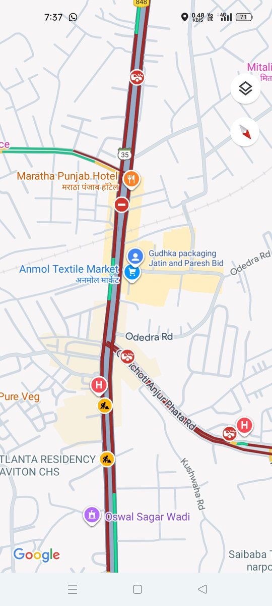 maru_kamlesh's tweet image. भिवंडी शहर, अंजूर फाटा सर्कलपासून सर्व बाजूंनी सर्व रस्ते पूर्णपणे जाम झाले आहेत, वाहतूक व्यवस्थापन नाही, रुग्णांसह रुग्णवाहिका गेल्या 30 मिनिटांपासून अडकल्या आहेत पण कोणीही ऐकत नाही.@ThaneCityPolice @ThaneTraffic @DGPMaharashtra @ThaneCollector