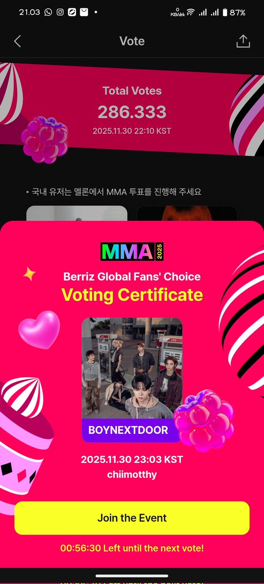 chiimotthy's tweet photo. #MMA2025_BerrizVOTE 
@berriz_official https://t.co/iAH5jHu9yO