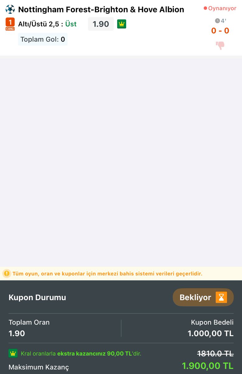 TexasleeBaba's tweet image. 5 adım Rolling yapıyoruz. Pazarı mükemmel bitiriyoruz. 

1. Adım 

Nottingham Forest - Brighton

Ms 2.5 üst

#canlıbahis #Maçkolik #oranexcel #tuttur #nesine #Rolling #canlı #bahis #futbol