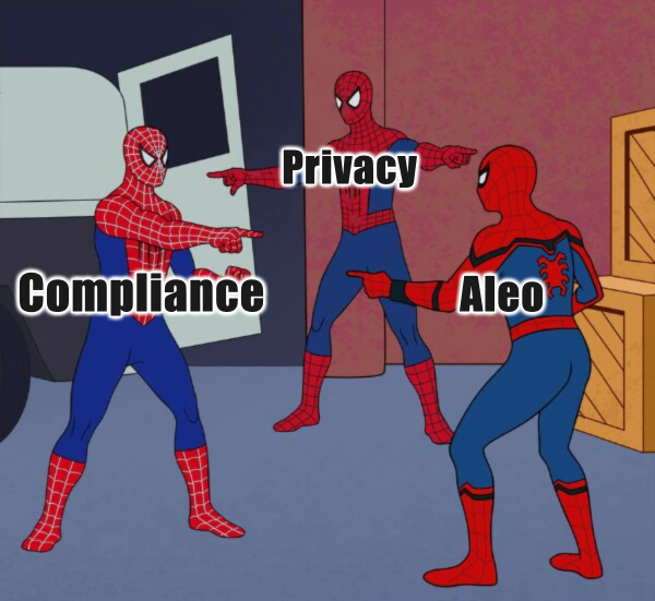 AleoHQ's tweet photo. When privacy and regulations actually get along 👉👈 https://t.co/zHmH2b3cJ0