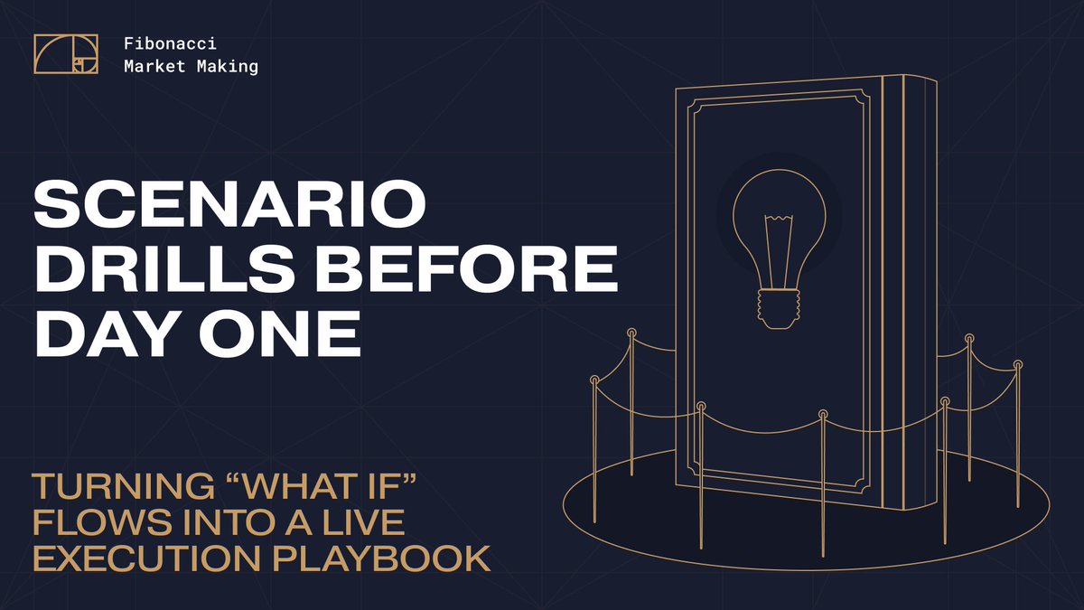 Fibonacci_HFT's tweet image. 🔸 𝗦𝗰𝗲𝗻𝗮𝗿𝗶𝗼 𝗱𝗿𝗶𝗹𝗹𝘀 𝗳𝗼𝗿 𝗹𝗶𝘃𝗲 𝗺𝗮𝗿𝗸𝗲𝘁𝘀

Before listings, unlocks, or big announcements, we sit down with teams and stress-test their day-one liquidity. The core question is simple: 

𝘞𝘩𝘢𝘵 𝘩𝘢𝘱𝘱𝘦𝘯𝘴 𝘵𝘰 𝘺𝘰𝘶𝘳 𝘣𝘰𝘰𝘬𝘴 𝘪𝘧 𝘧𝘭𝘰𝘸𝘴…