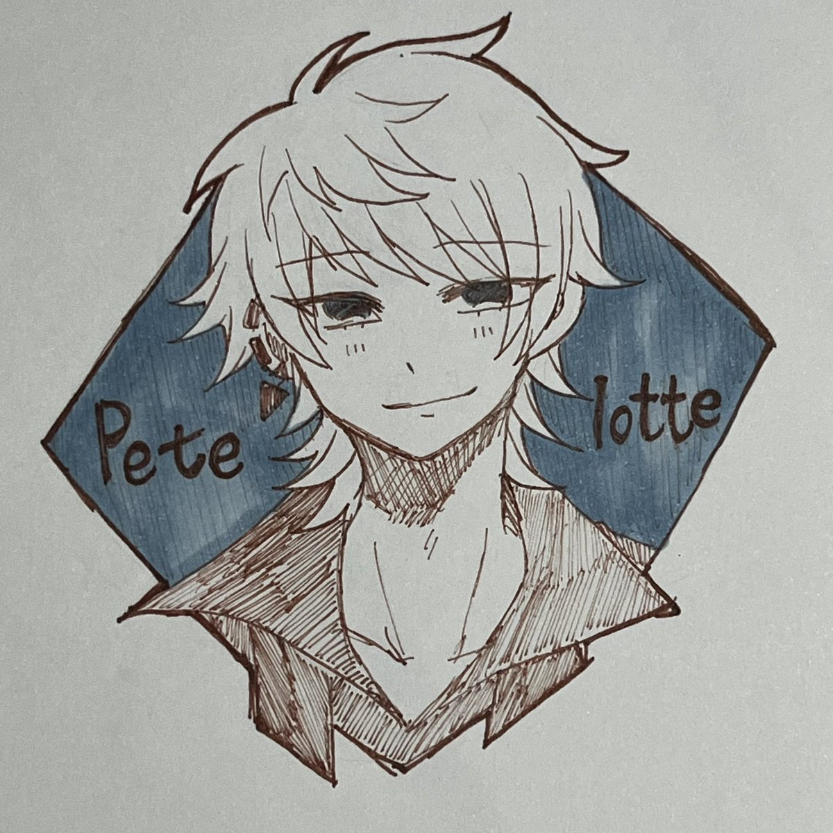 今日の配信お供らくがき。
久々にちょっといい感じに描けた気がする…？

  #獄中アート