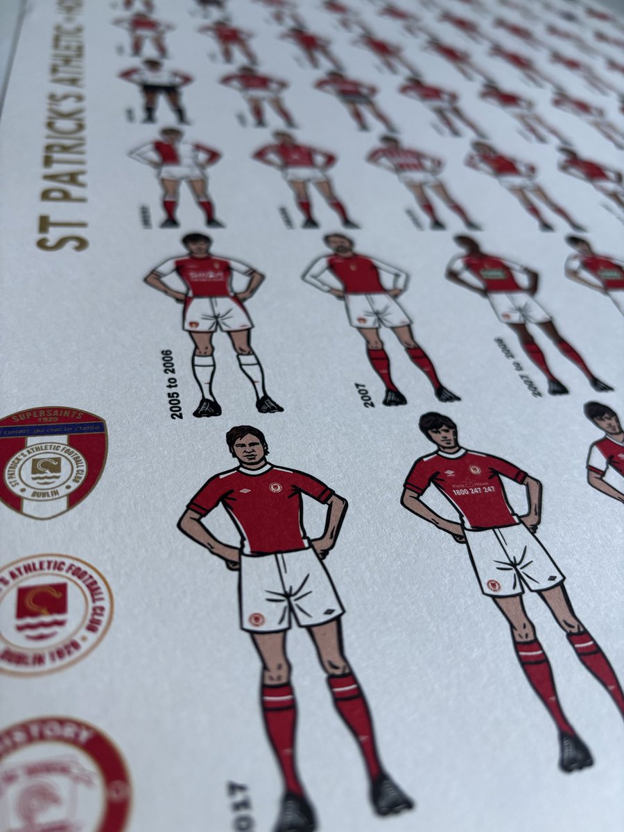 HistoryStPats's tweet photo. NGL - we’ve had an unsuccessful few weeks trying to get the word out on our art prints and online store. We are entirely reliant on the goodwill of Pat’s fans to spread the word.

We’ve seen an uplift in interest this weekend - thanks for the support.🔴⚪️

https://t.co/iGzDAeHPrT https://t.co/6FxCVkiEcl