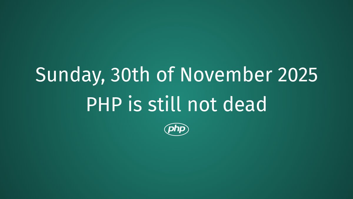 PhpDead's tweet image. PHP still not dead #php #PHPProjects #PHPCoding #PHPModernized #PHPCommunityGrowth #PHPRenewed #PHPInnovation #PHPTransition #PHPFrameworks #PHPVibrant