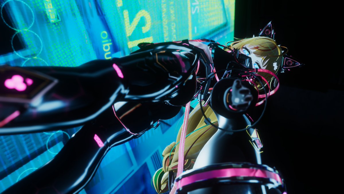 Rise_VRC's tweet image. …やっほ～♡
とっても、とーっても久しぶりだね…？
皆は元気にしてた？私は”こーほー？”、”後方”に転属して勤務してちゃあんと命令に忠実だったよ♡

えへ♡ってコトで、装備を新しく改良して最適化して貰ったの～♡また、皆の近くで勤務できる…カモね？♡

#EvilFallSet