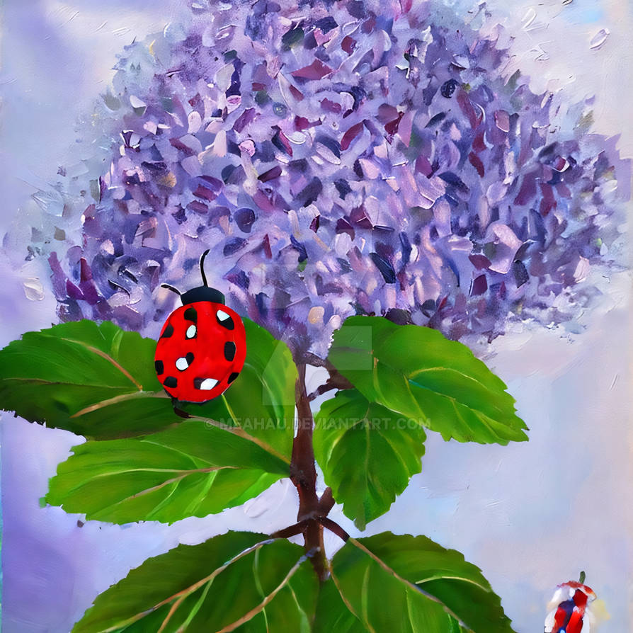 meahauart's tweet image. 🐞🌸 Artwork: “Ladybug On A Lilac And Ladybyg”
A tiny guardian rests on blooming lilac—nature’s quiet magic, captured in color and stillness.
Every petal, every wing… a whisper of spring held in time.
✨ View the full piece:
deviantart.com/meahau/art/Lad…

#nature  #artwork