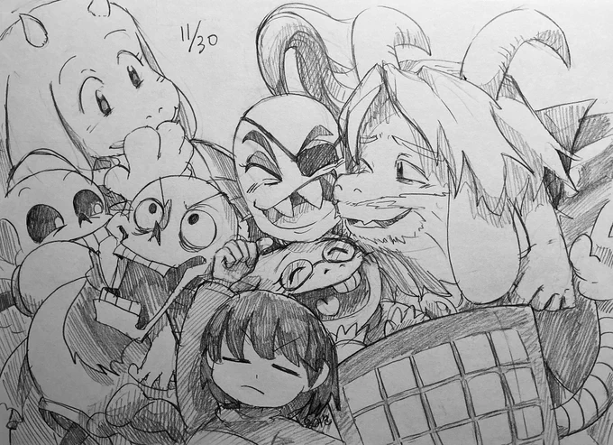 #11月は毎日アンダイン
計画性なぞ全く無く 見切り発車で、その日その日で思いついては描いて だったので日に追いつかず遅刻の連続でしたが、なんとか完走致しました。
1ヶ月 同じように🐟愛からタグに参加した方々お疲れ様です。
見て下さっていた方々も本当にありがとう御座いました。
#undertale 