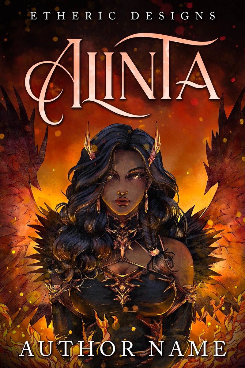 DesignsEtheric's tweet image. Honed by trial and fire, Alinta is now available! 
Customs open in this illustration style. 🥰

#ethericdesigns #bookcoverdesign #illustrated #fantasynovels #indieauthors
