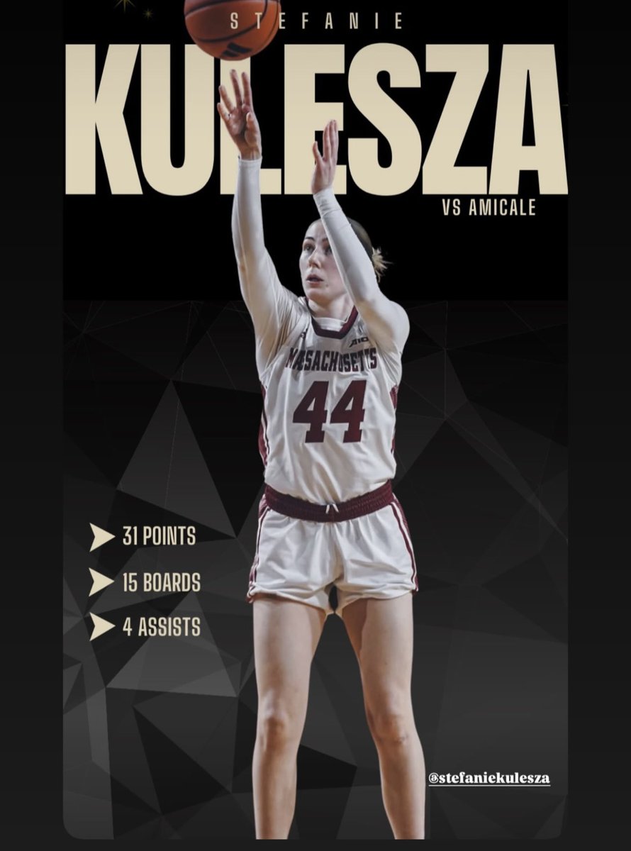 One helluva game for ABContern and <a href="/KuleszaStefanie/">Stefanie Kulesza</a> <a href="/UMassWBB/">UMass Women's Basketball</a>