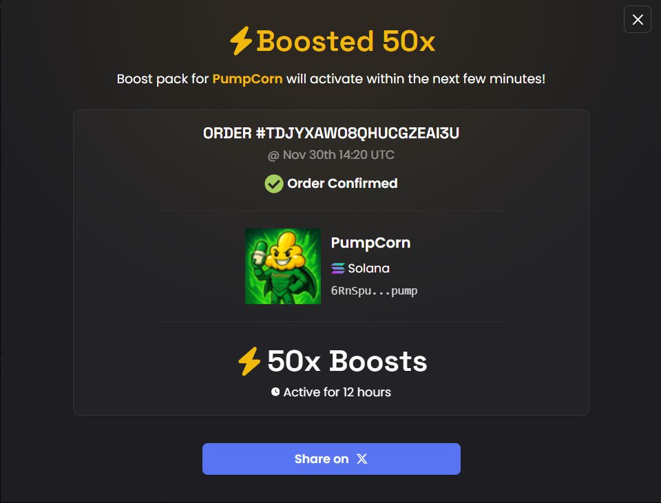 FuckCornpump's tweet image. ⚡ Boosted 50x PumpCorn on DEX Screener!
dexscreener.com/solana/6RnSpu1…

Let&apos;s Fucking Corn! 🌽

CA: 6RnSpu16AGGYyiNvAJYaWJLnDSRKZSU8KQwWgkJypump
