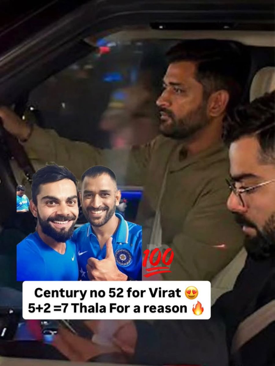 DhirajKumar___'s tweet image. Thala For a Reason 🔥

Century No 52 for virat🤩
5+2=7 thala for a reason
#msdhoni #viratkohli