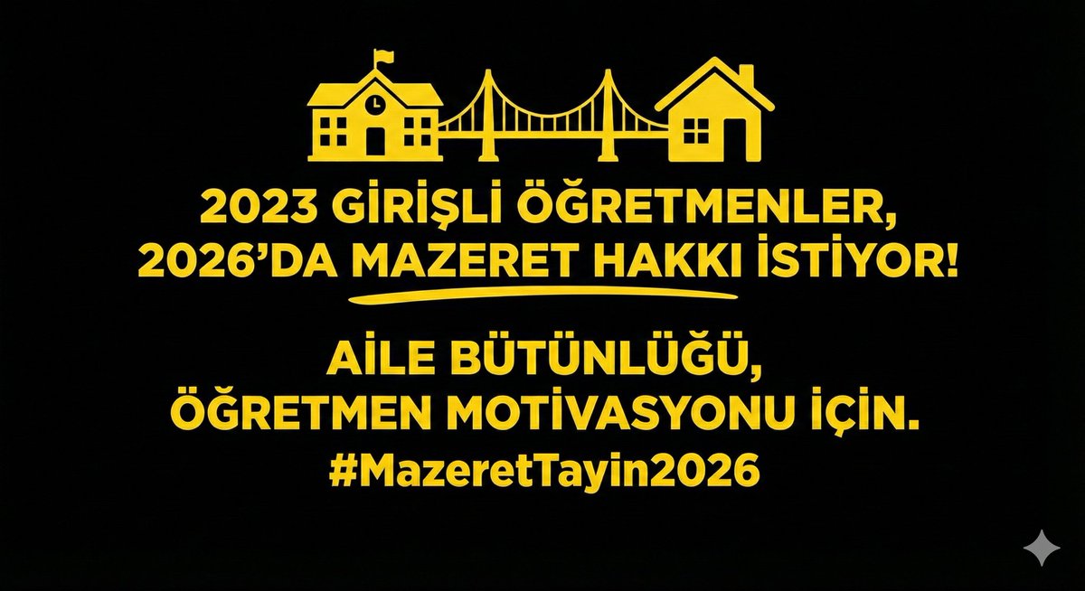 Sayın Bakanım <a href="/Yusuf__Tekin/">Yusuf Tekin</a>,

2025’in Aile Yılı ilan edildiği bu dönemde, bizim tek isteğimiz aile birliğimizin sağlanmasıdır.
Üçüncü yılımızı tamamlarken, çocuklarımızdan ve eşlerimizden uzak kalmak bizleri zorluyor.

Aile Yılı’nın ruhuna uygun olarak, 2026 mazeret tayini