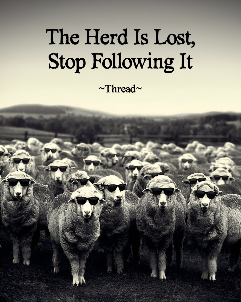 DadNotebook's tweet image. The Herd Is Lost, Stop Following It

~Thread~