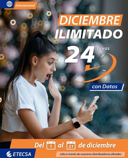 Juan40120265's tweet photo. ¡Se acerca diciembre con datos ilimitados! 📷 Durante todo diciembre, si recibes una recarga desde 960 CUP 📷 hasta 1250 CUP a través de nuestros distribuidores, disfrutarás de datos ilimitados las 24 horas 📷, por 30 días. https://t.co/6ns5PiVfwF