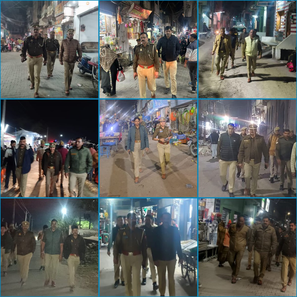 sambhalpolice's tweet image. #SPSambhal @Krishan_IPS के निर्देशन में #SambhalPolice द्वारा अपराध नियंत्रण, कानून एवं शान्ति व्यवस्था के दृष्टिगत प्रमुख स्थानों/बाजारों में #FootPatrolling कर संदिग्ध व्यक्ति/वाहनों की चेकिंग की गयी।  
#UPPolice