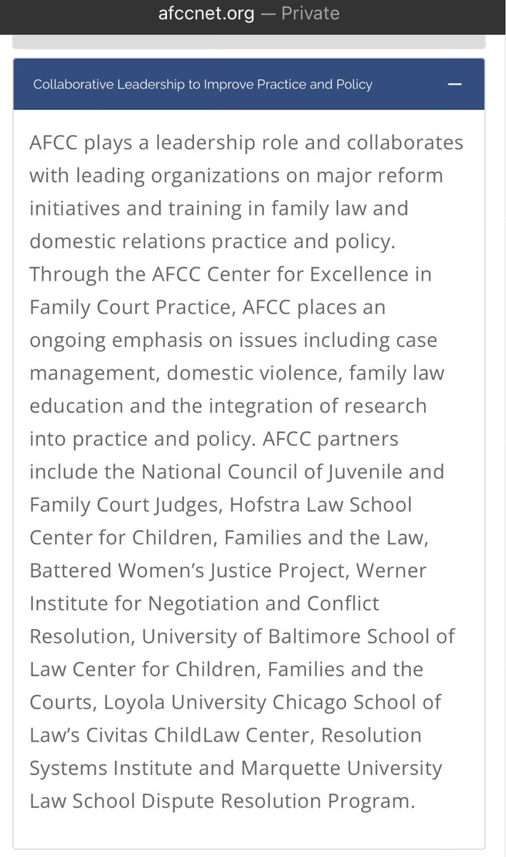 ProtectParents's tweet image. Why does @AFCC (Association of Family and Conciliation Courts) not  talk about their influence and expansion of DV models into elder abuse? #Parentcoordinator #ElderCaringCoordinator