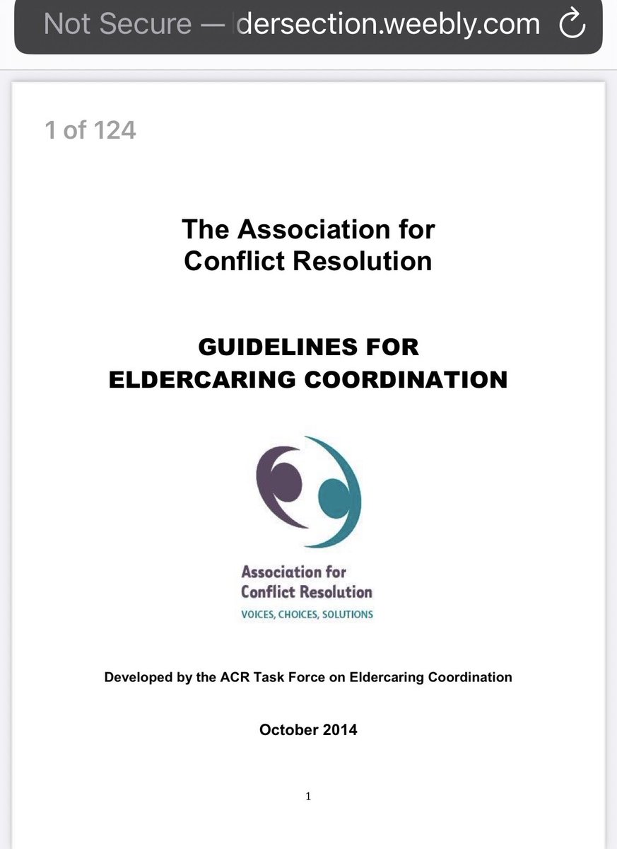 ProtectParents's tweet image. Why does @AFCC (Association of Family and Conciliation Courts) not  talk about their influence and expansion of DV models into elder abuse? #Parentcoordinator #ElderCaringCoordinator