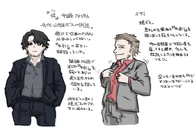 ナイフ男と敵組織のボス 