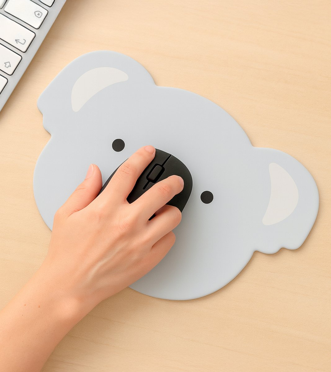 issikazu20's tweet image. コアラの鼻をいじるマウスパッド考えました。