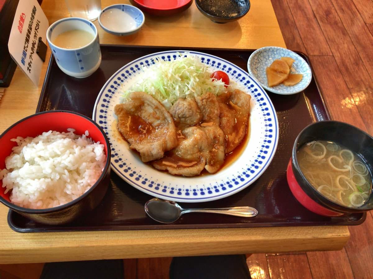 俺の中でベストだった「生姜焼き定食」。（店名出しませんが） これ