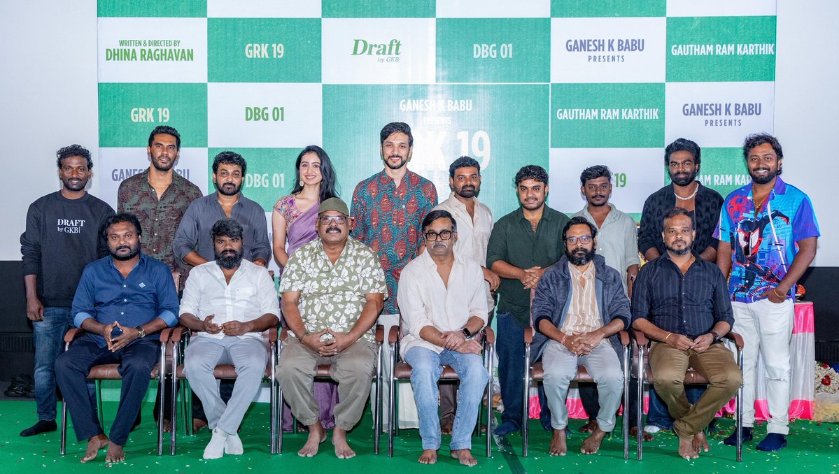 CinemaUpdates_1's tweet image. #GauthamKarthik Next movie pooja 
#selvaraghavan