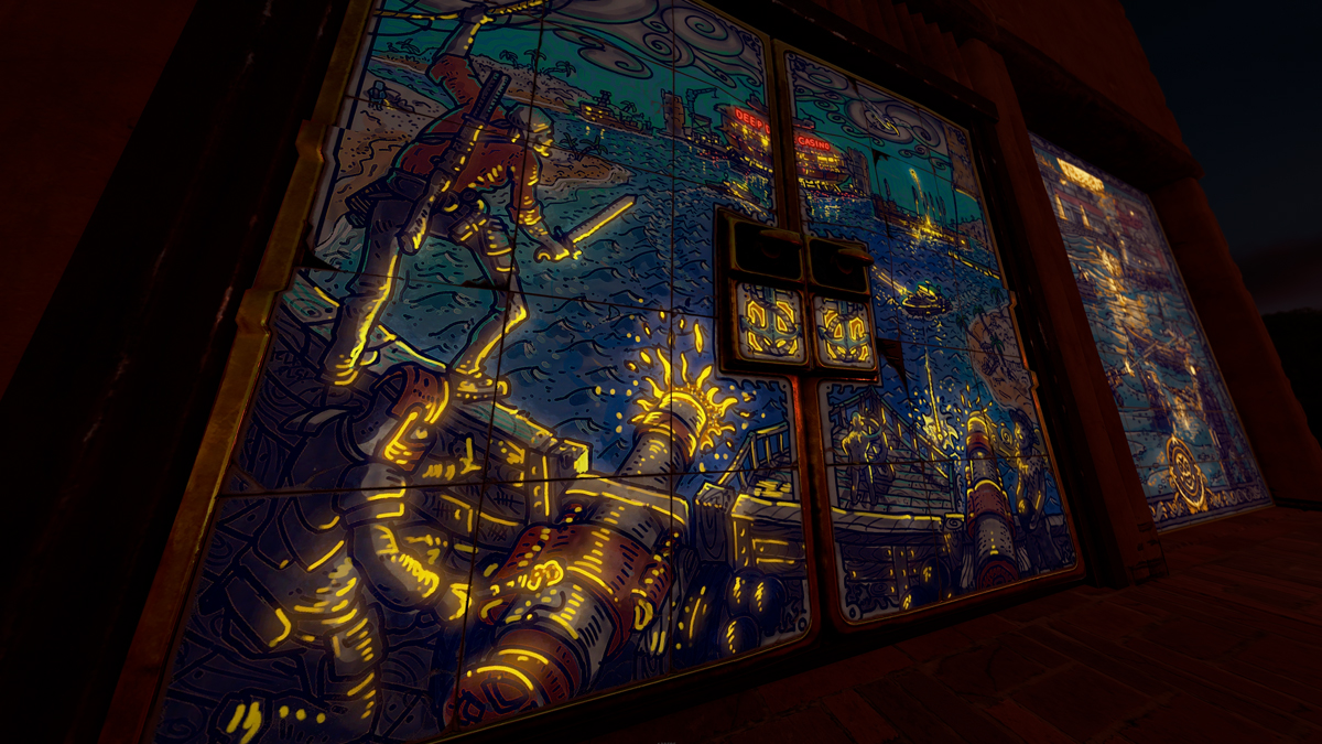 Finalized Porcelain Metal Double Door and released! It also has a cutout version, with a few cracks around.

As usual, the artwork's light source comes from inside the artwork and glows in the piece.

You can vote and inspect with the link below:

steamcommunity.com/sharedfiles/fi…