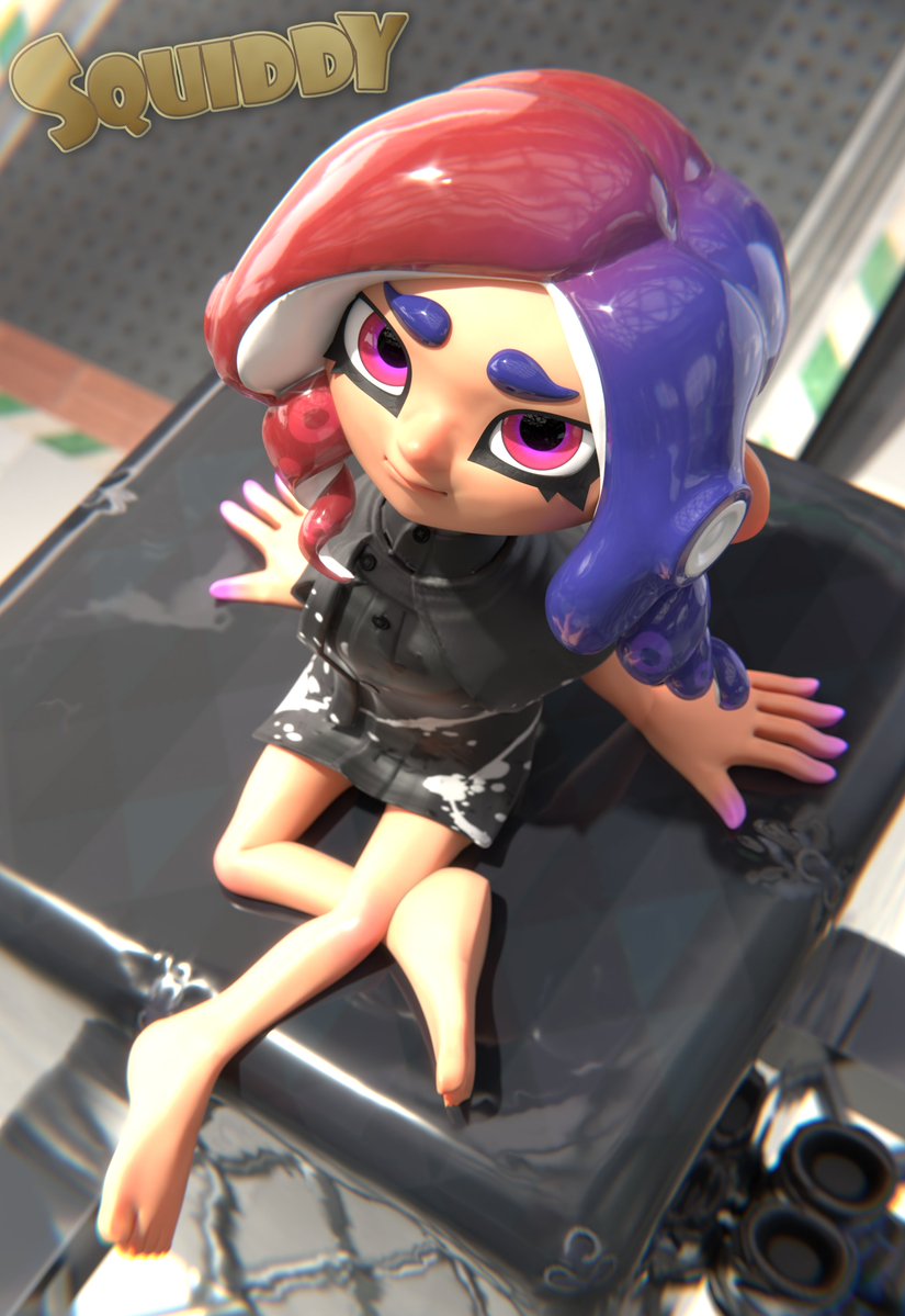 SquiddyBoi64's tweet image. Art trade with @Neppy_T
#Blender3D #Splatoon