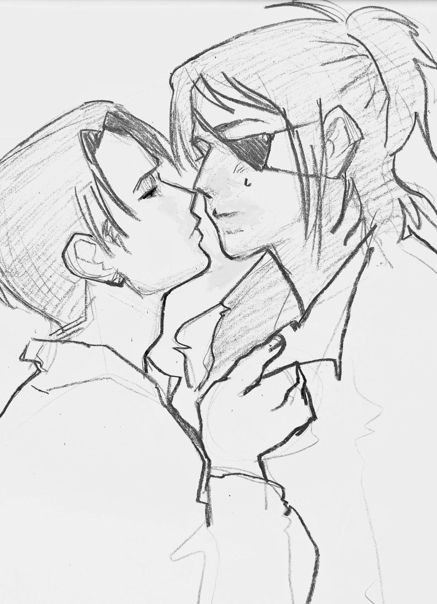 eda_sekai01's tweet photo. 키스해라~ 립한~ 👏
#Levihan https://t.co/XICPdEkDFJ