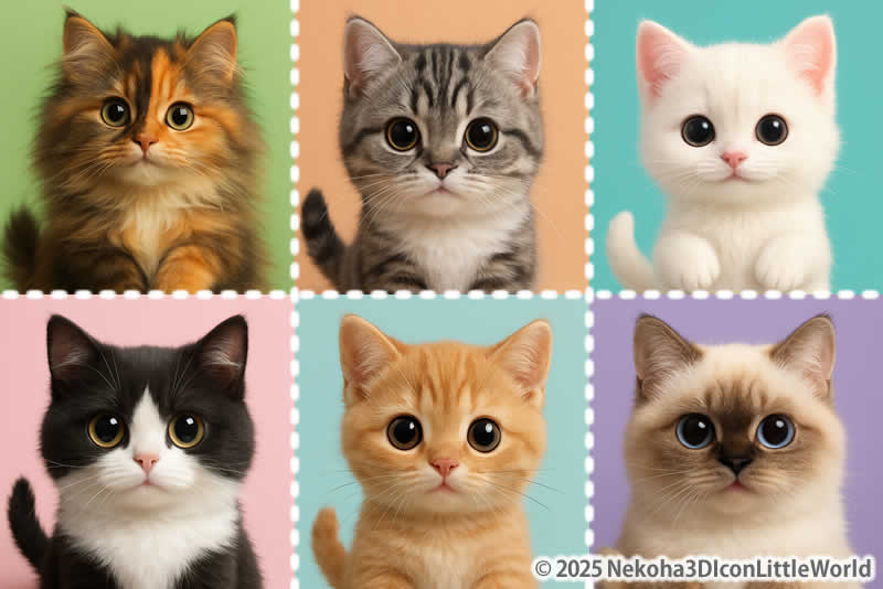 nekoha_jp's tweet photo. I have released "Nekoha3DIcon"!  
6 cute 3D cat icons designed with AI are now available.  
Be part of Day 1 of this little world.
#NFT #OpenSea #Nekoha3DIcon  
https://t.co/oVbifFzMoX https://t.co/gIfBbpPCwa