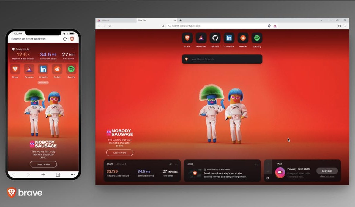 nobodysausage's tweet image. Nobody Sausage on the screens of 100 million people worldwide via @brave 

Anybody can be Nobody