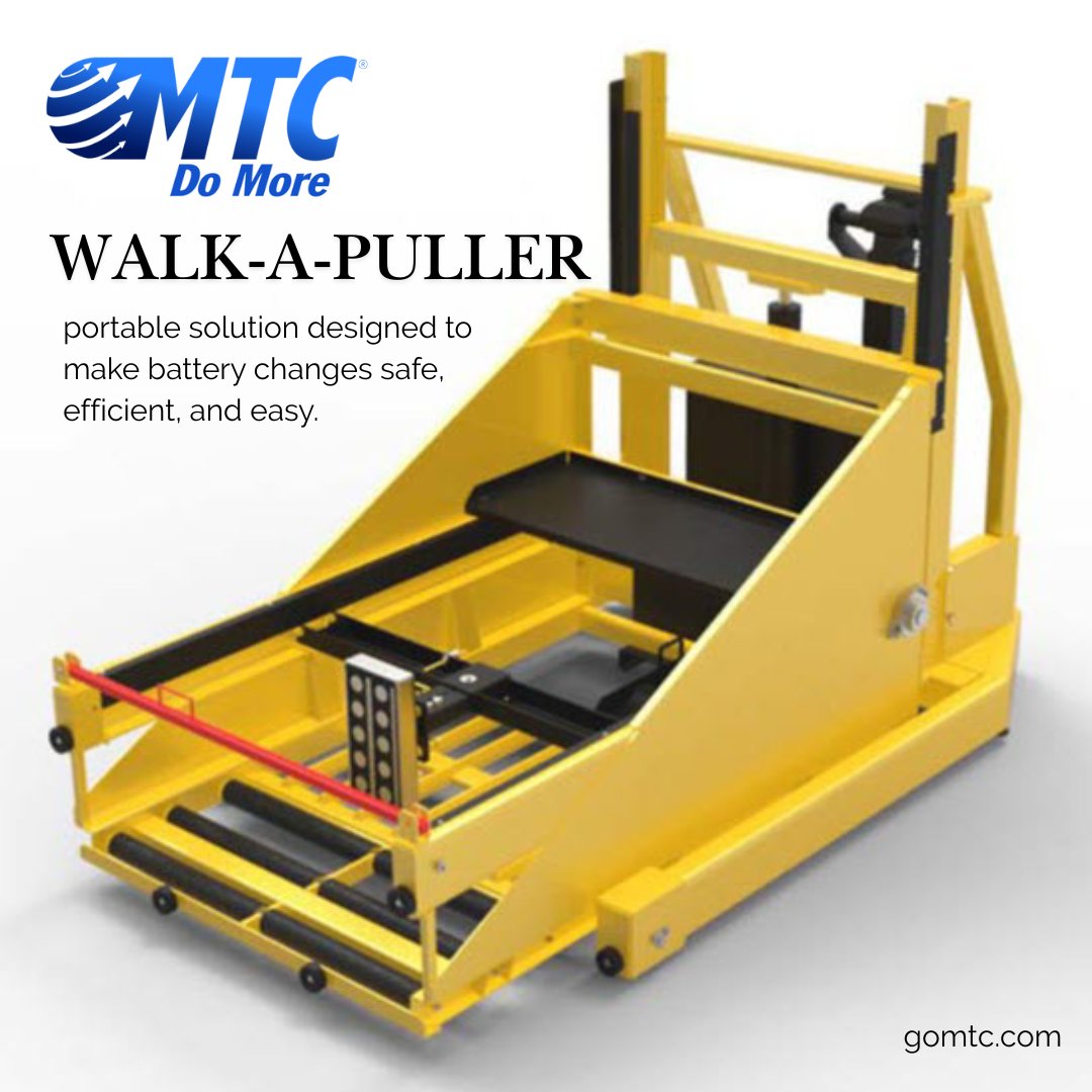 The #MTC WBP Walk-A-Puller is an innovative, portable solution designed to make battery changes safe, efficient, and easy. With the WBP Walk-A-Puller, operators can keep fleets moving through the busiest seasons and head into 2026 prepared for anything.

#BatteryHandling #GoMTC